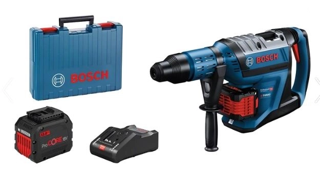 Perforateur SDS-Max BITURBO GBH18V-45 C - BOSCH - avec 2 batteries 18V 12.0 Ah - valise - 0611913002
