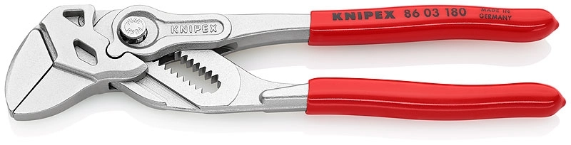 Pince clé KNIPEX 180 mm de long avec effet cliquet - 13 positions - 86 05 180 