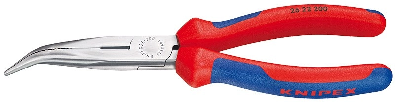 Pince à bec coudé demi-rond 200 mm KNIPEX Angle de 40°- 26 22 200