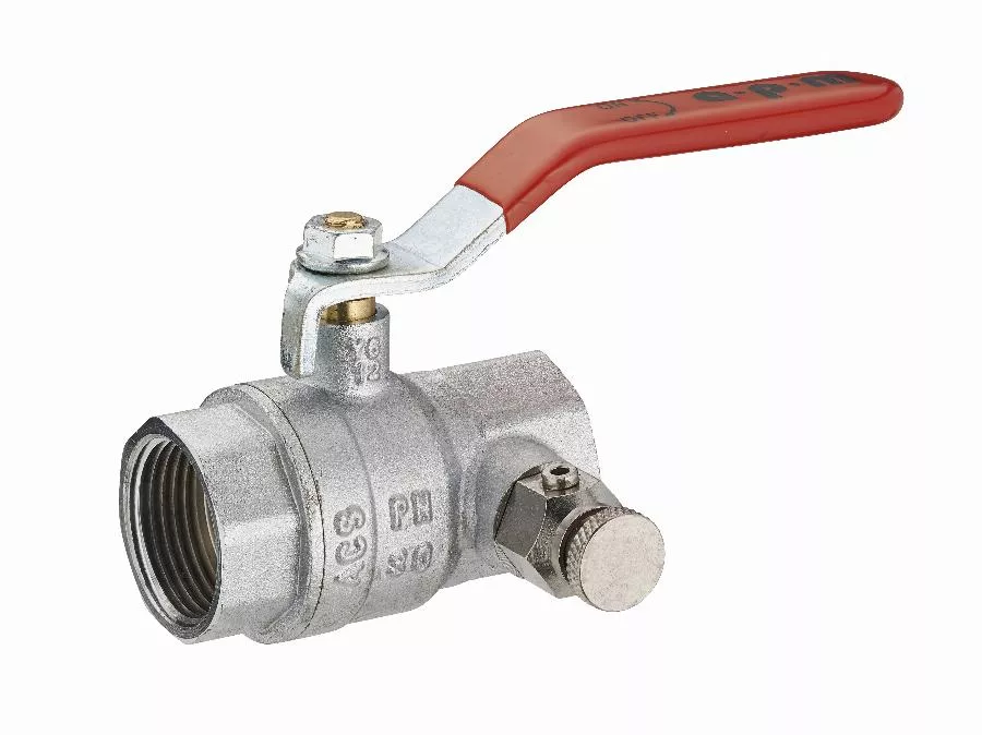 Vanne à sphère 1/4 tour double femelle à purge F1' (26x34) NOYON & THIEBAULT - 1207-I26ET