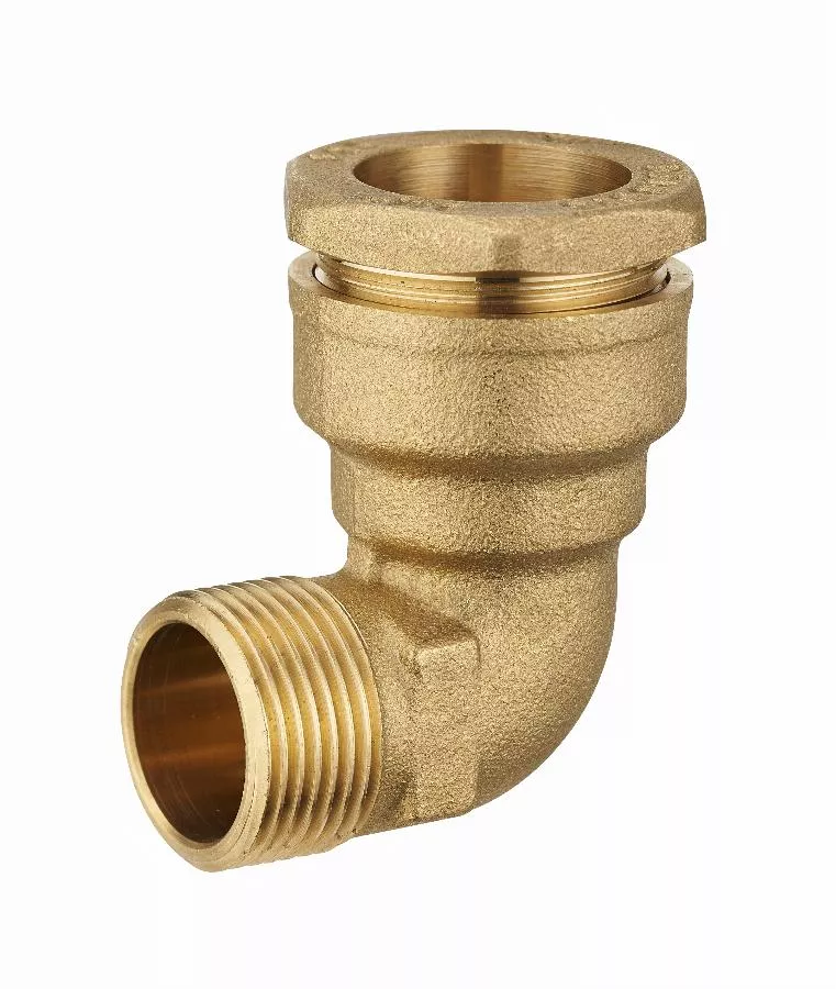 Coude laiton pour tuyau polyéthylène mâle M3/4' (20x27) NOYON & THIEBAULT - Ø 25 mm - 1724-2520L1