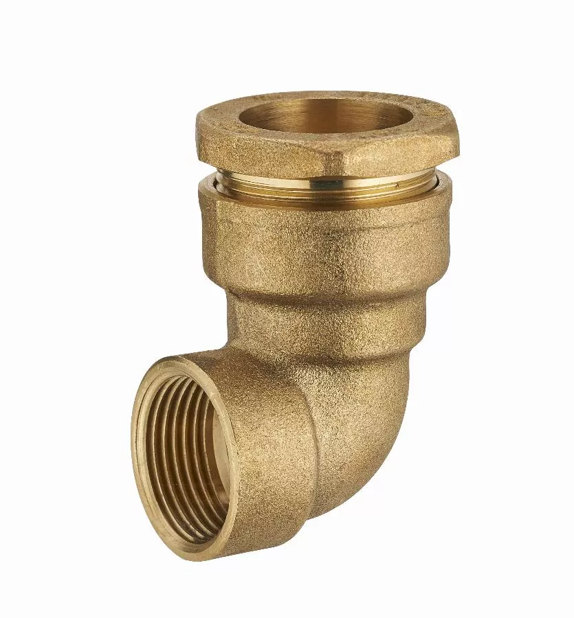 Coude laiton pour tuyau polyéthylène femelle F3/4' (20x27) NOYON & THIEBAULT - Ø 25 mm - 1723-2520L1