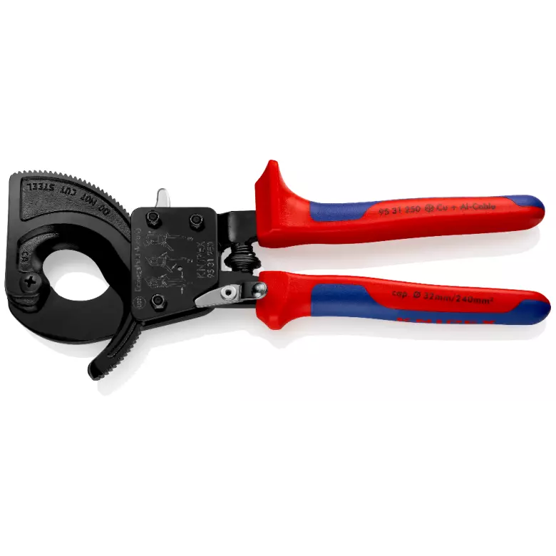 Coupe-câbles à cliquet KNIPEX 280 mm Ø 52 mm - 95 31 280