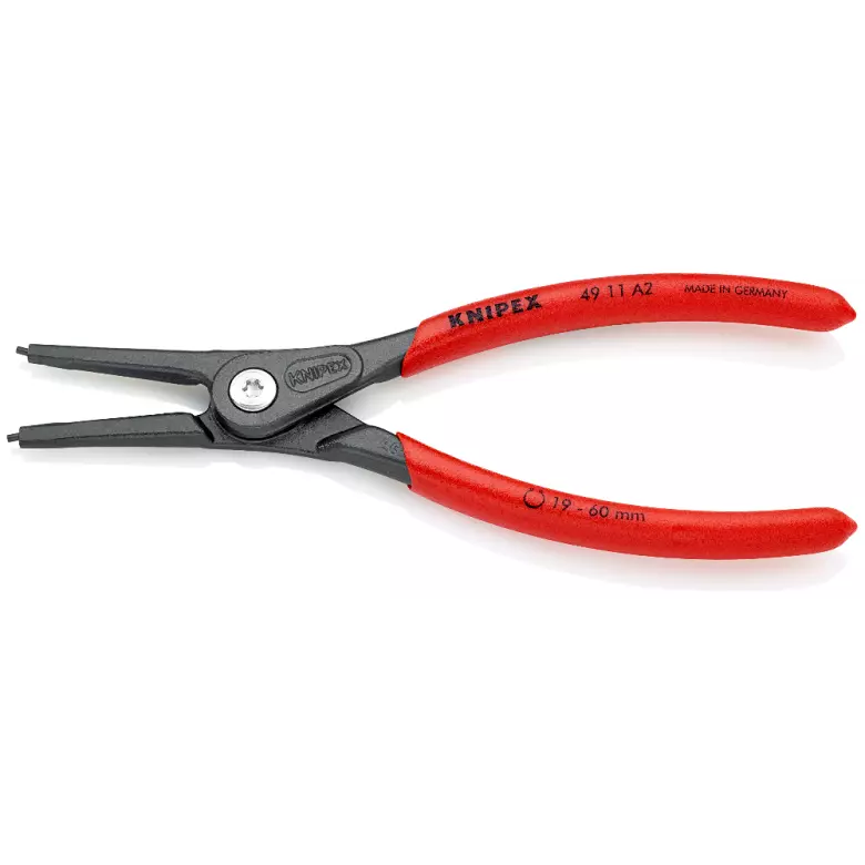 Pince de précision KNIPEX pour circlips extérieurs d'arbre  - L 180 mm - 49 11 A2