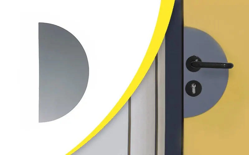 Plaque de poussée demi-lune intérieur adhésif Clf-S1/M2 Antibactérien WATTELEZ 150x300 mm - Noir - 630042N