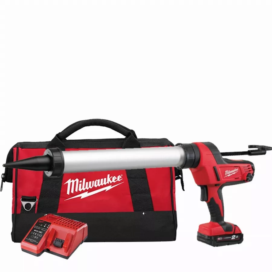 Pistolet à colle MILWAUKEE PCG600T-201B - Tube 600ml - 1 batteries, chargeur, sac de transport - 4933441808