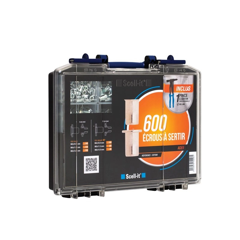 Coffret 1 pince E-360NH + 600 écrous SCELL-IT - COF360