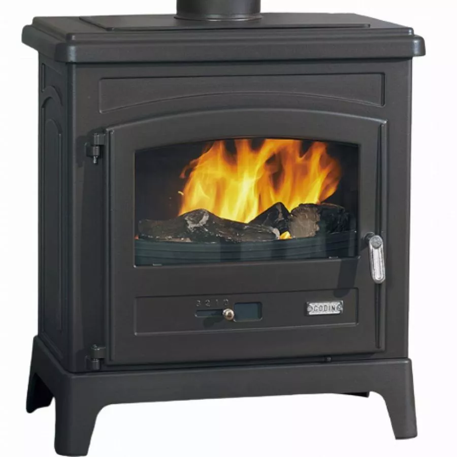 Poêle bois bûche GODIN Fonteval 10Kw - Anthracite - 389143