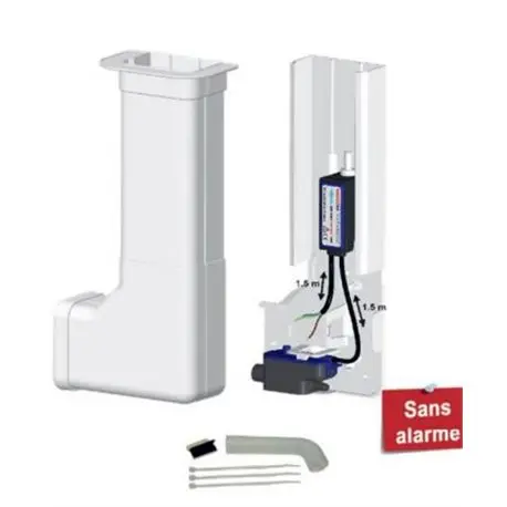 Pompe EID 13L/H sans alarme dans goulotte angle Ø80 - AP15