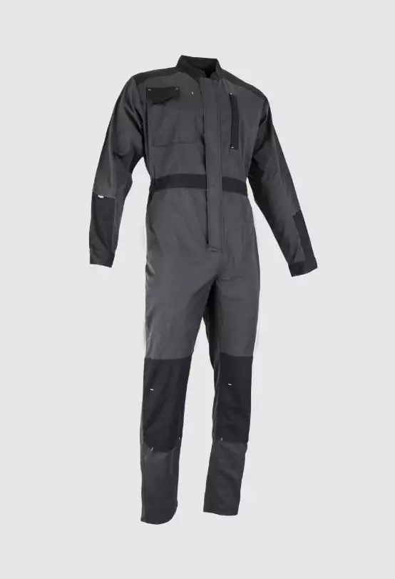 Combinaison LMA LEBEURRE potassium simple fermeture bicolore col officier gris sombre/noir - 4116 POTASSIUM GRIS SOMBRE/NOIR