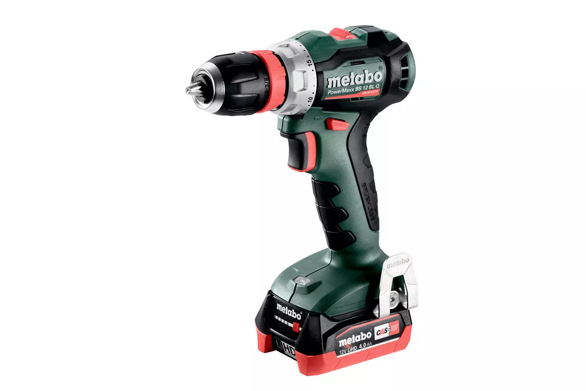 Perceuse visseuse METABO 12V powermaxx BS 12 BL Q  - quick  2x4.0AH LIHD Asc55 - 601045800