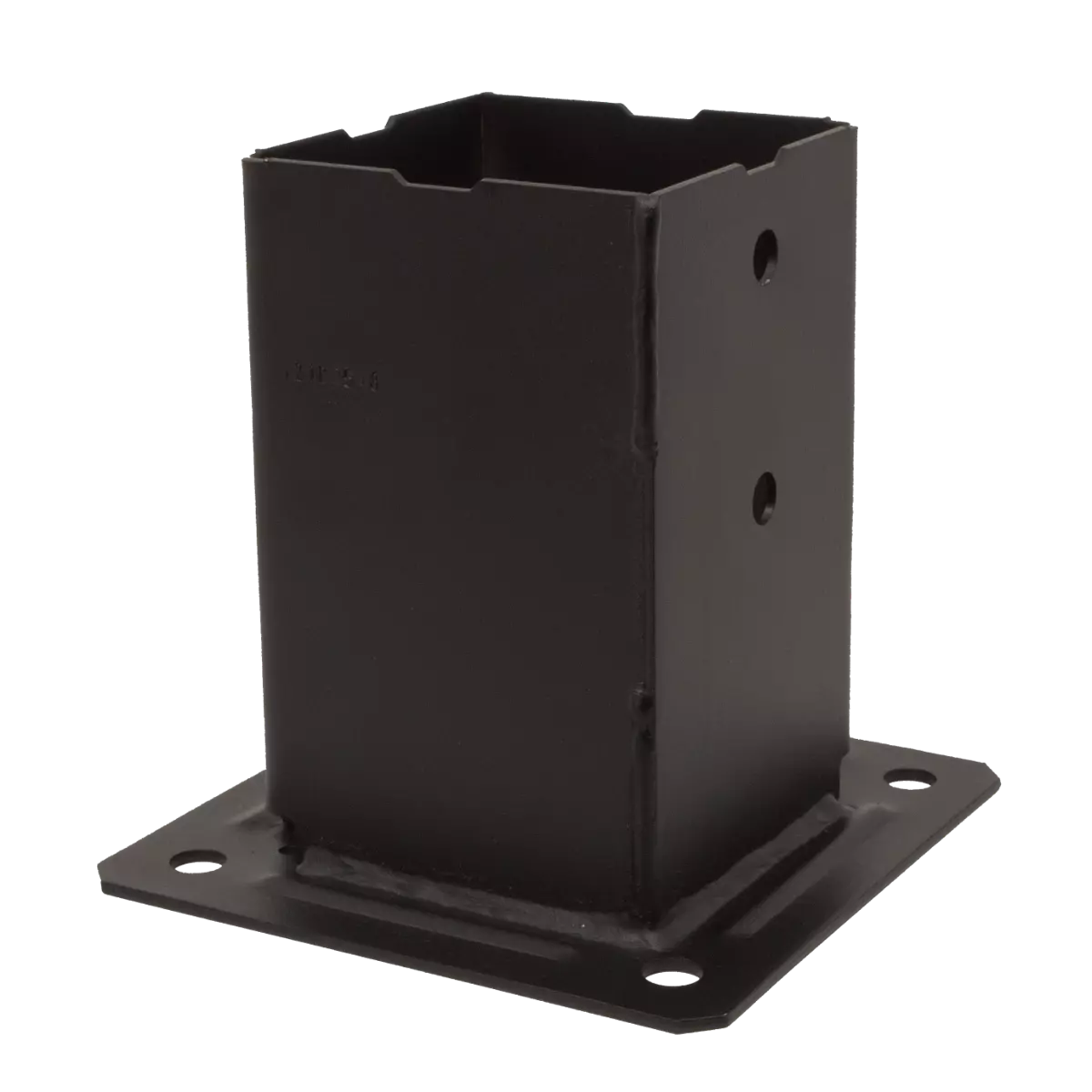 Pied de poteau carré de jardin - 70x70 mm - Finition noire - SIMPSON - PPJBT70PB