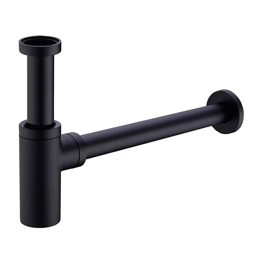 Siphon bouteille 1 1/4" avec tube Ø 32 mm - Noir mat - STANDARD HIDRAULICA - 61122