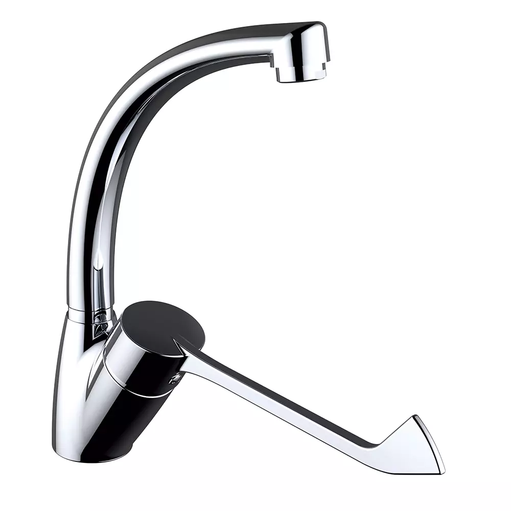 Mitigeur évier 260mm avec manette médicale et bec en forme S12 Urban - STANDARD HIDRAULICA - 99215