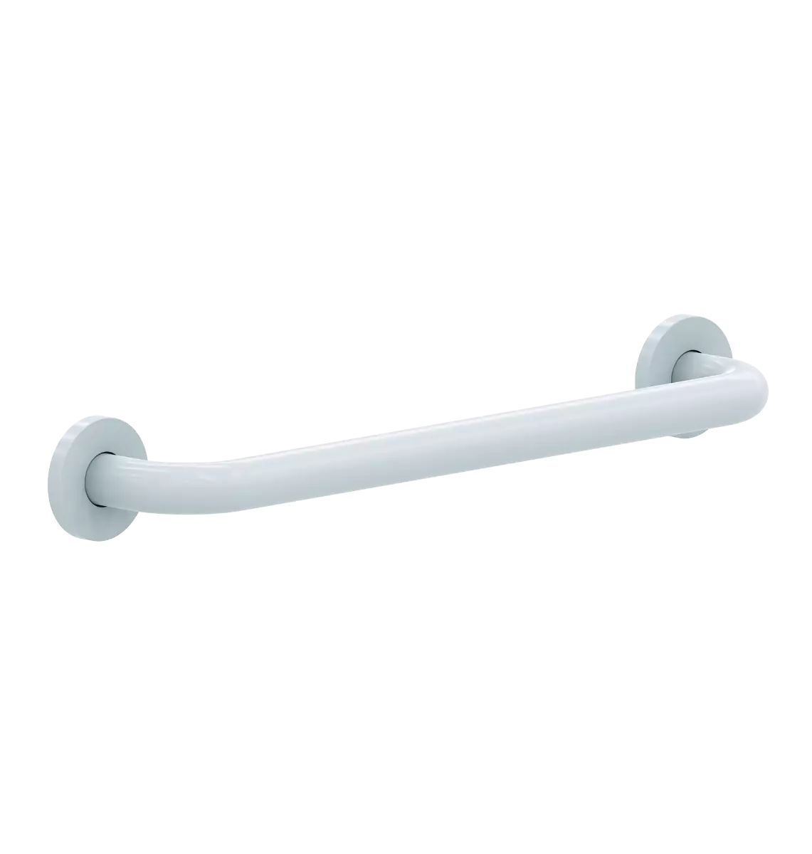 Barre d'appui droite en acier époxy blanc - 400 mm (sans vis) - Ø 25 mm - PRESTO - 60341