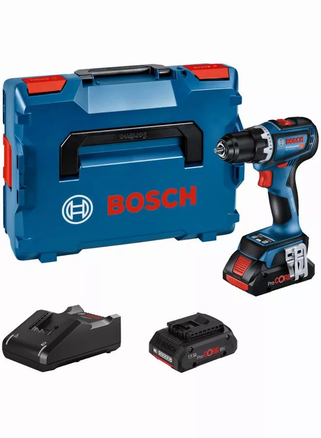Perceuse visseuse GSR 18V-90 C BOSCH - 2 batt.4.0Ah Procore + GAL 18V-40 + Coffret L-Boxx - 06019K6004