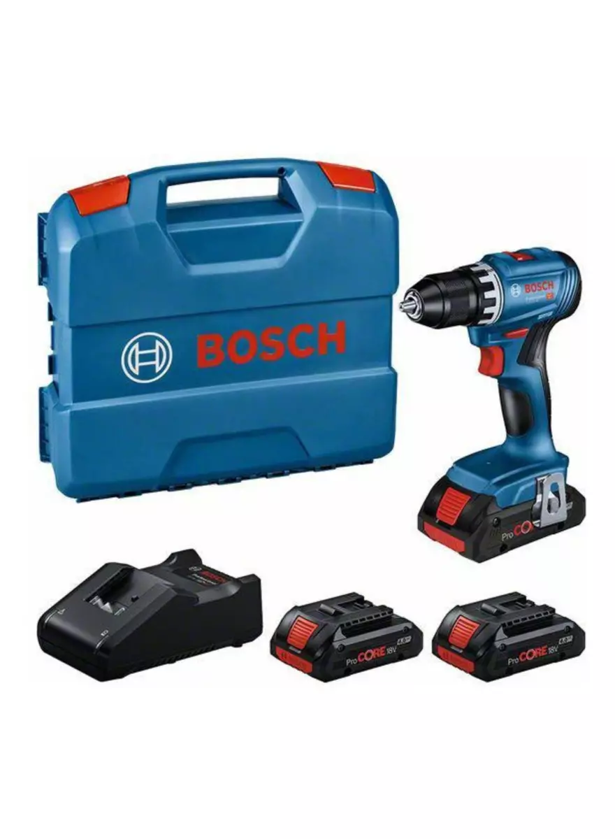 Perceuse sans fil GSR 18V-45 - Bosch - avec 3 batteries ProCore 18V 4.0Ah - chargeur -  L-Case - 0615A5002N