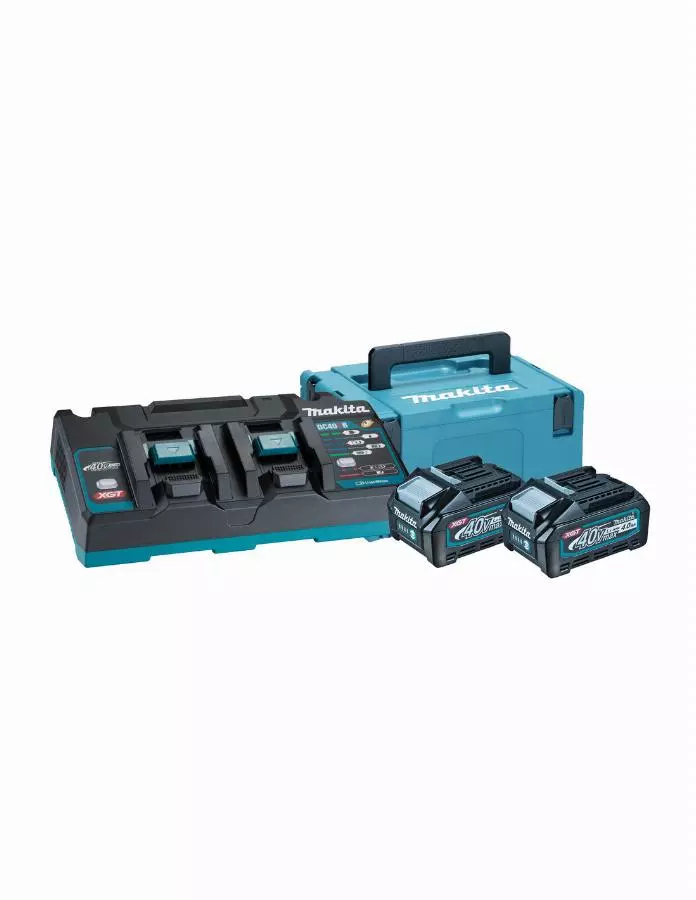 Makita  40V Li-ion MAX Set de 2 batteries 4.0Ah - Chargeur - Mbox - 191U00-8