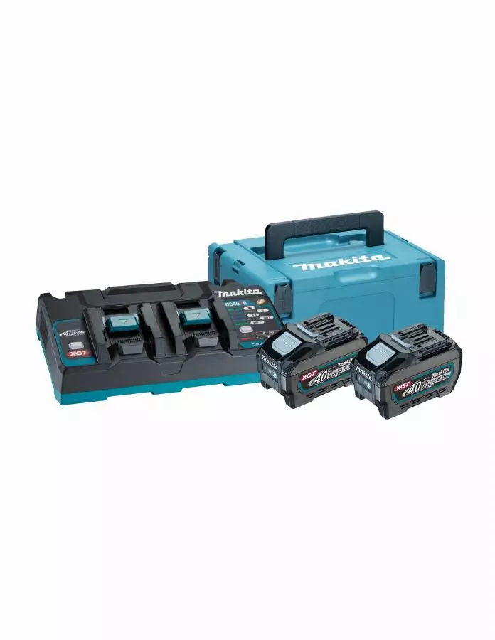 Makita  40V Li-ion MAX Set de 2 batteries 4.0Ah - Chargeur - Mbox - 191U13-9