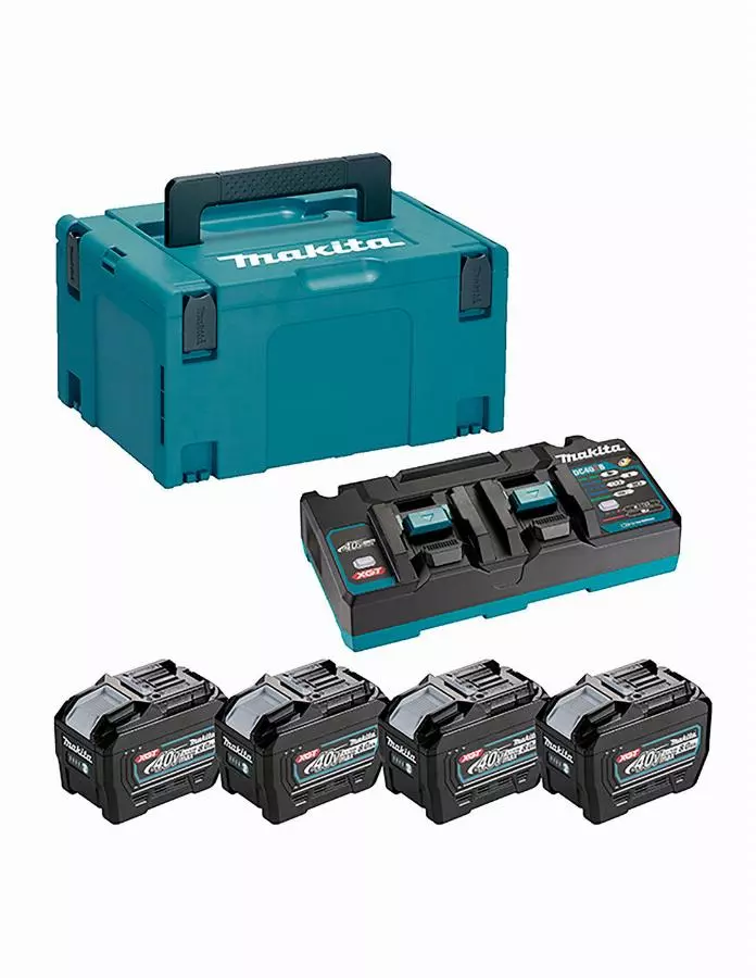 Makita  40V Li-ion MAX Set de 4 batteries 8.0Ah - Chargeur - Mbox - 1910A8-3
