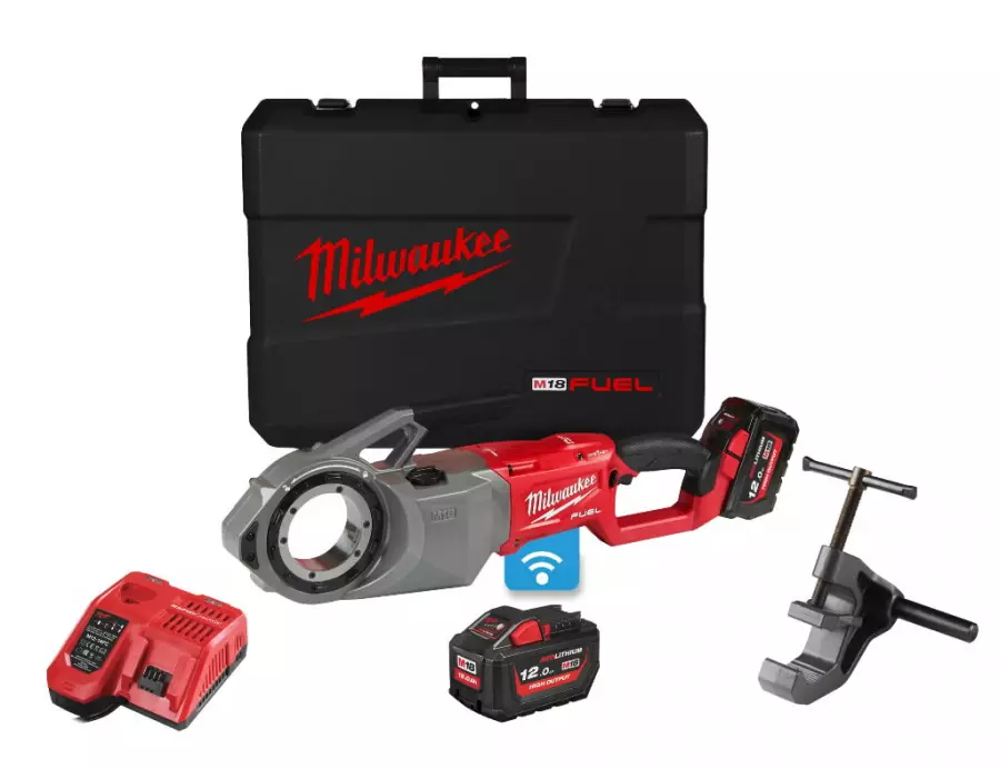 Filière M18 FPT2 -121C sans fil pour tuyau 2'' One-Key - 18V - Inclus 1 Batterie + 1 Chargeur + 1 Coffret - MILWAUKEE - 4933478597