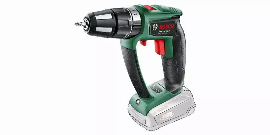 Perceuse visseuse à percussion BOSCH PSB 18 LI-2 Ergonomic - Sans batterie, sans chargeur - 06039B0302