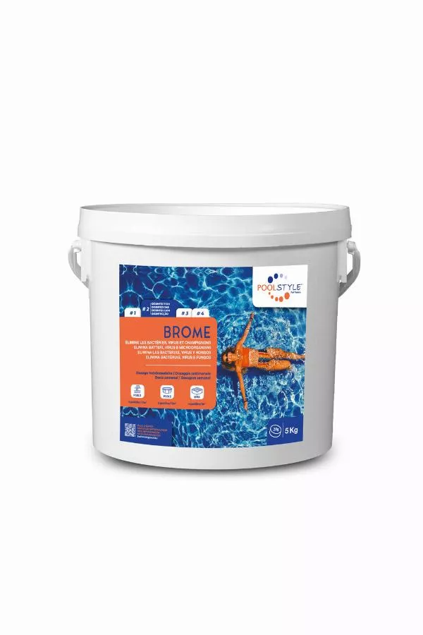 Seau de 5kg de Bromine C/4 P/84 POOLSTYLE - PSL-500-0001