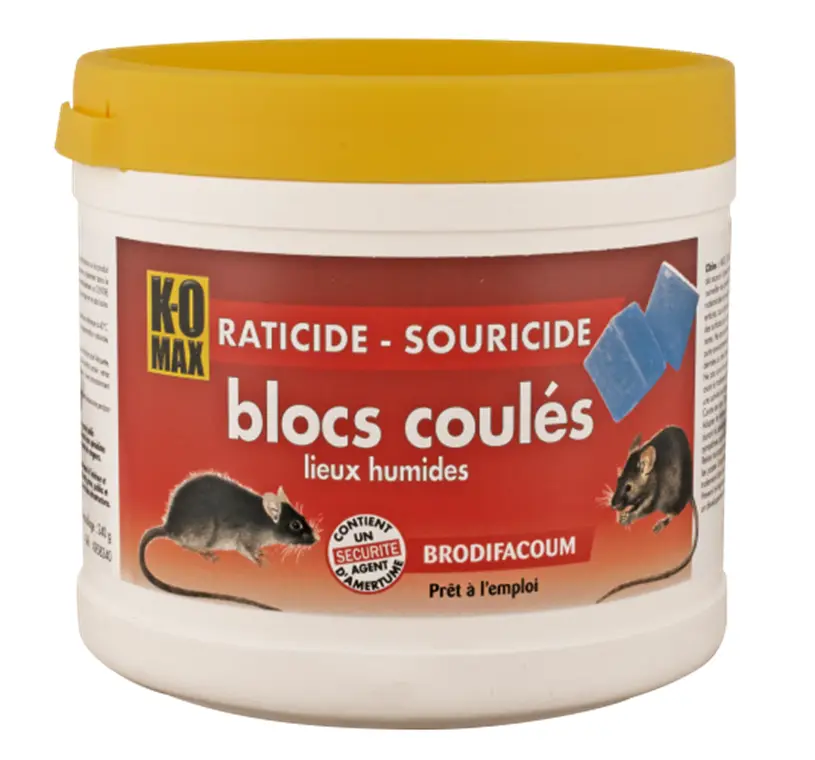 Raticide KOMAX Bloc coulés  - 240 gr - XRSB240