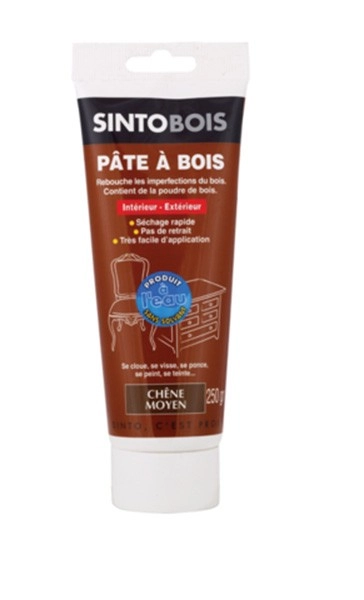 Pâte à bois à l'eau Chêne Moyen Tube de 250 grammes - 37100