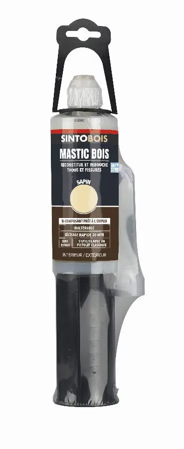 Mastic bois SINTO - Sapin - Cartouche de 150 ml - 33783