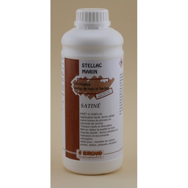 Vernis polyuréthane Stellac 1L satiné SURGAND - SU00327