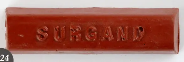 Bâton de cire dure 10 x 8 acajou SURGAND - boite 10 pièces - KO141908/70910