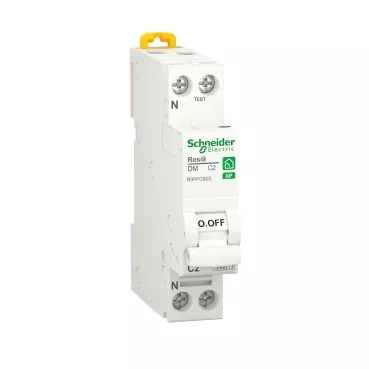 Disjoncteur modulaire SCHNEIDER ELECTRIC - 1P+N - 2A - courbe C - peignable - R9PFC602R