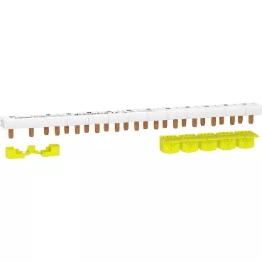 Peigne monobloc SCHNEIDER ELECTRIC Resi9 - 1P+N - 63A - 13 modules - cache dents 5M - R9PXH213R