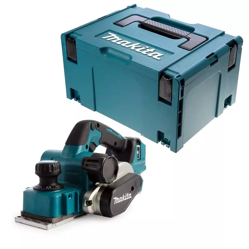 Rabot 18V Li-Ion 82 mm - MAKITA - Sans batterie, ni chargeur - MakPac - DKP181ZJ