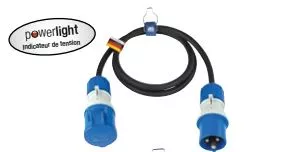 Rallonge CEI avec indicateur de tension IP44 10M - SCHWABE - 61407