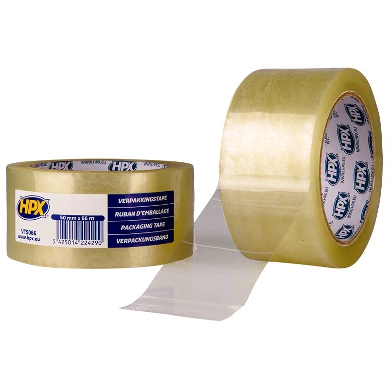 Ruban adhésif d'emballage Transparent 50mm x 66m HPX - VT5066