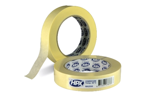 Ruban de masquage bâtiment 60°C Blanc crème 19mm x 50m HPX - MA1950