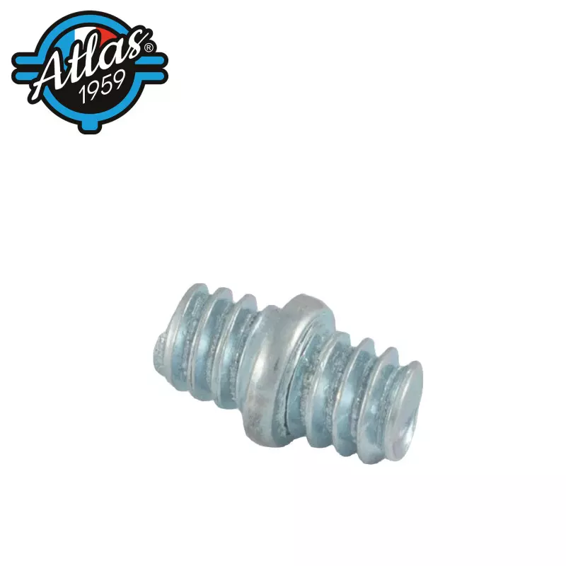 Raccord de jonction double mâle Atlas - Ø M8 - acier zingué blanc - Boite de 50 - SCELL-IT - RMM08