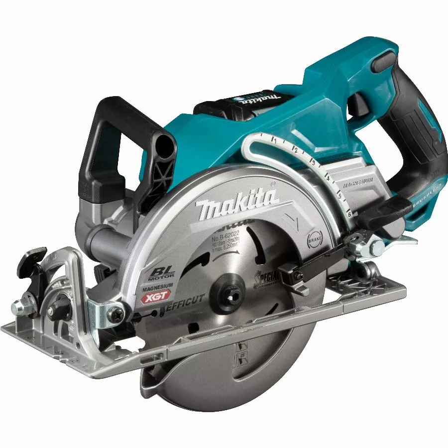 Scie circulaire sans fil 40V XGT à poignée arrière 185 mm - MAKITA - avec 1 batterie 18V 4.0Ah - chargeur -  RS001GM101