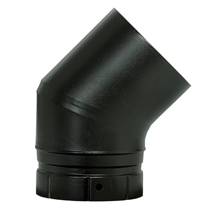 Coude à segment 45° Ø180 Noir émaillé POUJOULAT CDS 45-180 E NM - 56180922            