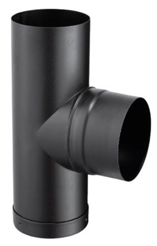 Té tampon émaillé noir mat Ø180 POUJOULAT TE TP 180 ENM - 58180955            