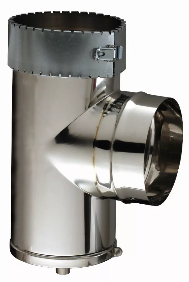 Té de purge spécial flex tubage Ø130 POUJOULAT TPI 130 - 45130073