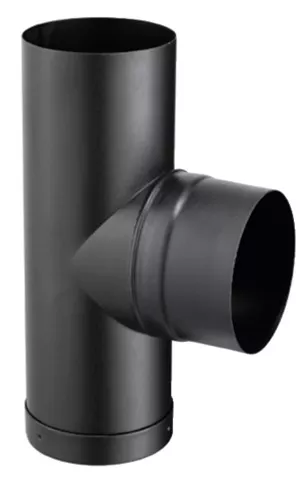 Té tampon émaillé noir mat Ø150 POUJOULAT TE TP 150 ENM - 56150955          