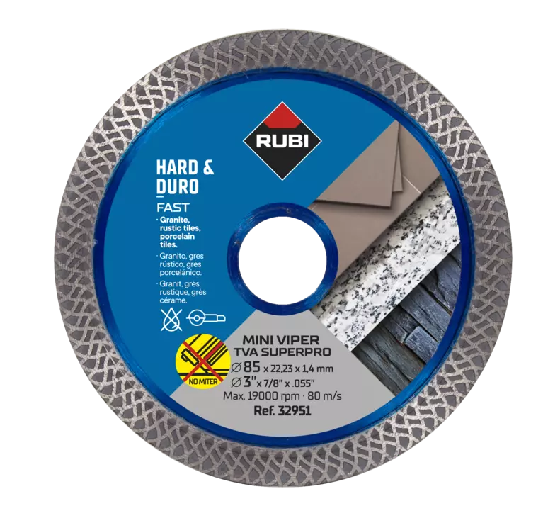 Disque diamanté Mini Viper TVA 85 Superpro - Ø 85 mm - RUBI - 32951