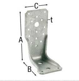 Équerre renforcée pour ossature bois SIMPSON - A285xB85xC65 mm - AKR285X3L