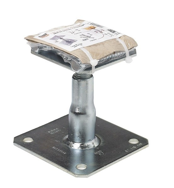 Pied de poteau réglable "prêt-à-fixer" - SIMPSON - kit complet avec fixations - KIT FIX APB100