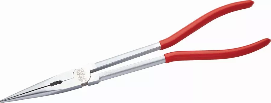 Pince bec demi rond droit extra longue SAM - 23728CP