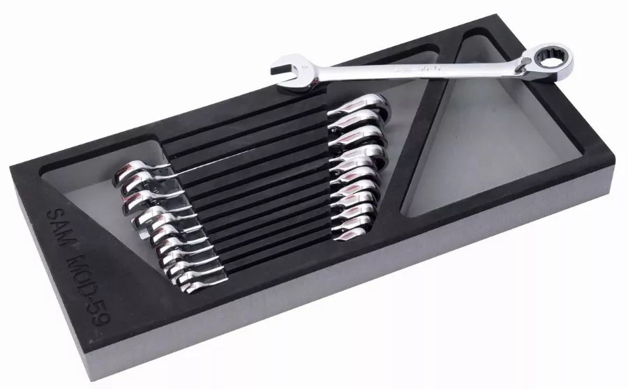 Module mousse 1/3 12 clés mixtes à cliquet SAM - 50CJ12MM