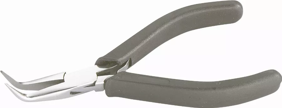 Pince electronique bec 1/2 rond coude SAM - 554C